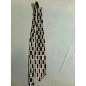 HICKEY FREEMAN Men's 100% Silk Wide Necktie Designer Geometric Mauve/silver Gray